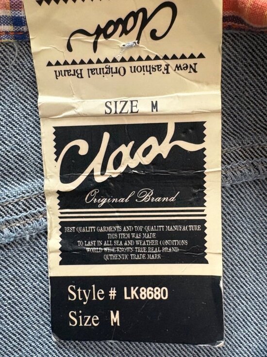 Clash Y2K Blue Denim & Orange Plaid Festival Floral Embroidered Preppy Skirt M - Picture 5 of 9